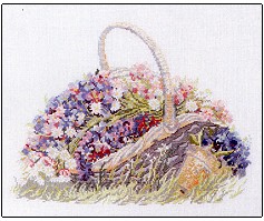 click here to view larger image of Basket with Flowers (chart)