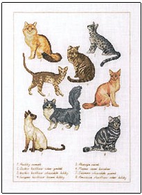 click here to view larger image of Cats (counted cross stitch kit)
