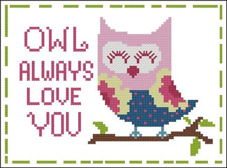 click here to view larger image of Hooties Owl Always Love You (chart)