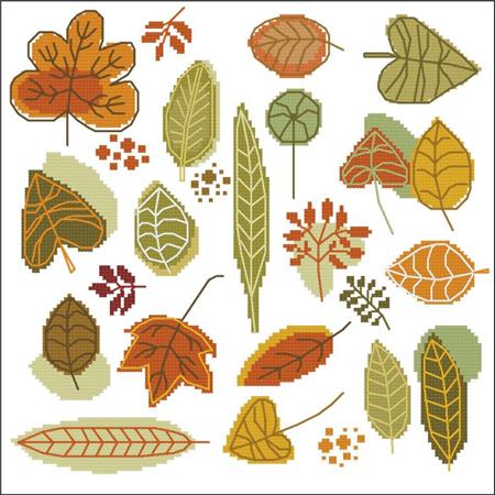 click here to view larger image of Serene Autumn Leaves (chart)