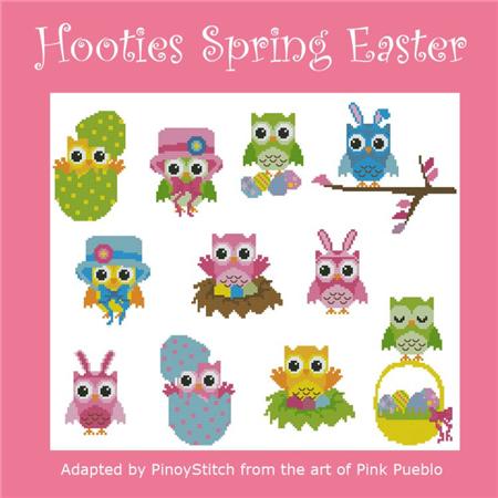 click here to view larger image of Hooties Spring Easter (chart)