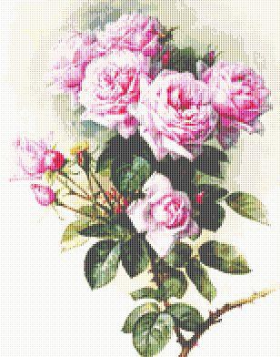 click here to view larger image of Roses and Bumblebees (Paul de Longpre) (chart)