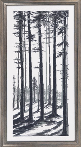 click here to view larger image of GrayBlack Trees  (counted cross stitch kit)
