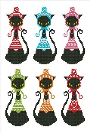 click here to view larger image of Black Cat Knits Bookmark (chart)