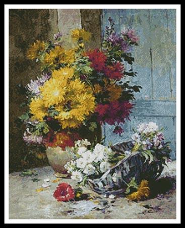 Still Life of Summer Flowers  (Eugene Henri Cauchois)