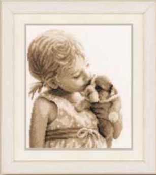Girl With Puppy