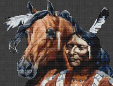 click here to view larger image of Indian and His Horse (chart)