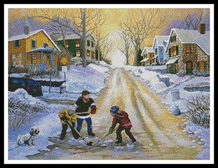 Winter Street Scene  (Patricia Bourque)