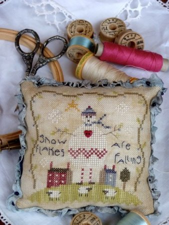 click here to view larger image of Snowflakes Pin Cushion (counted cross stitch kit)