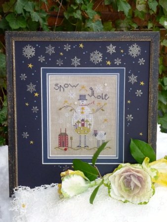 click here to view larger image of Grey Snowman (counted cross stitch kit)
