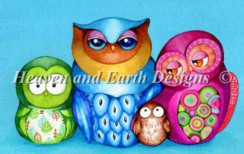 click here to view larger image of Owl Family Portrait (chart)