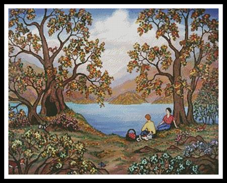 click here to view larger image of Picnic by a lake  (Linda Mears) (chart)