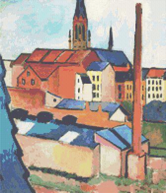 St. Marys with Houses and Chimney (August Macke)