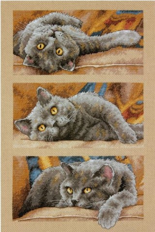 click here to view larger image of Max The Cat (counted cross stitch kit)