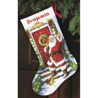 click here to view larger image of Welcome Santa Stocking (counted cross stitch kit)