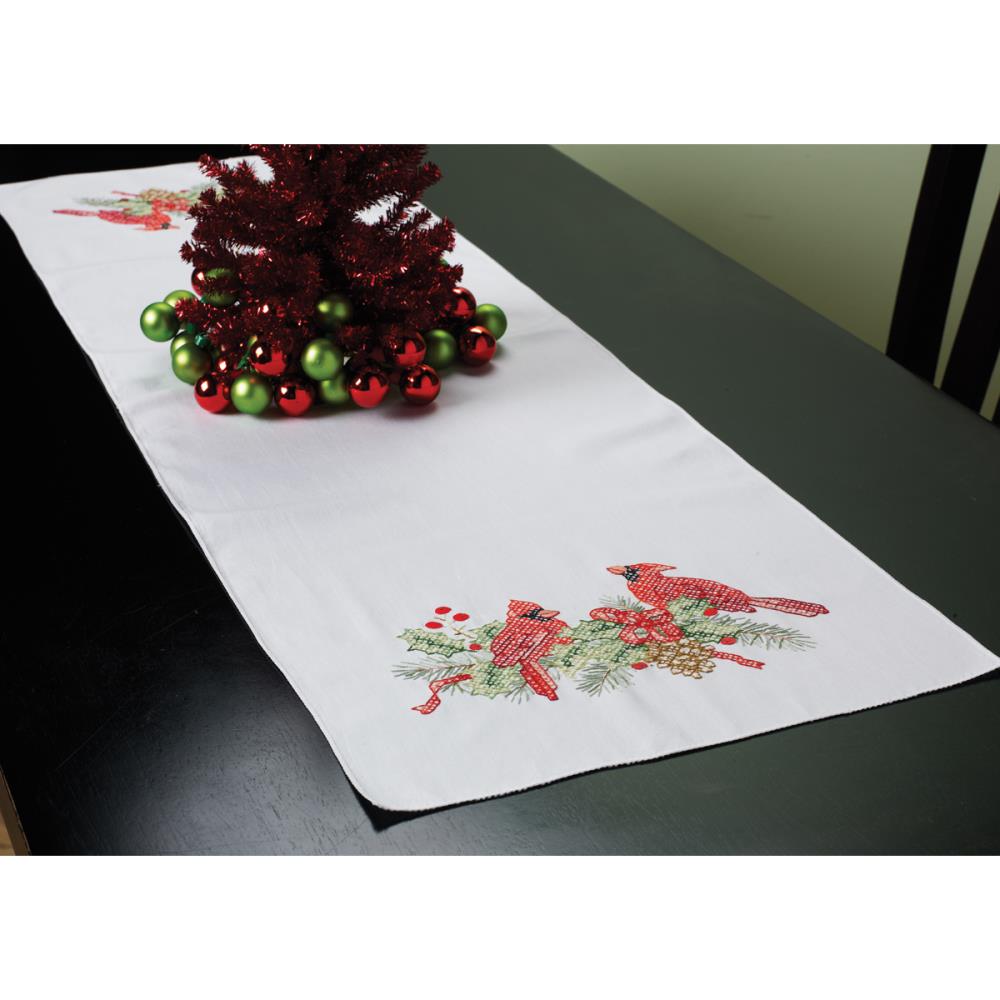 Cardinals Stamped Table Runner