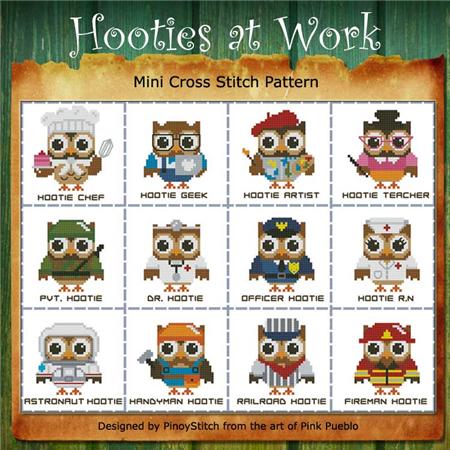click here to view larger image of Hooties At Work Mini Collection (chart)