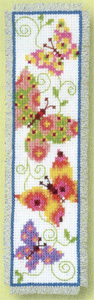 click here to view larger image of Butterflies Flapping I Bookmark (counted cross stitch kit)