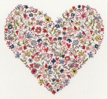 click here to view larger image of Love Heart (counted cross stitch kit)