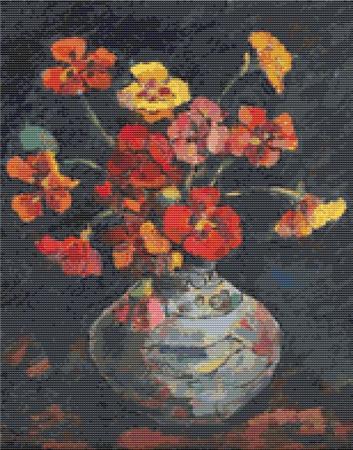 Vase with Petunias (Nicolae Darascu)