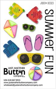 Summer Fun  - Button Card