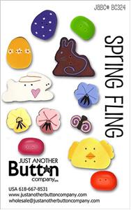 Spring Fling  - Button Card