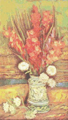 Vase with Red Gladioli (Vincent Van Gogh)