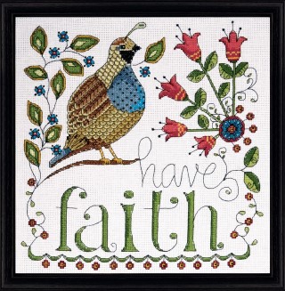 click here to view larger image of Heartfelt Have Faith (counted cross stitch kit)