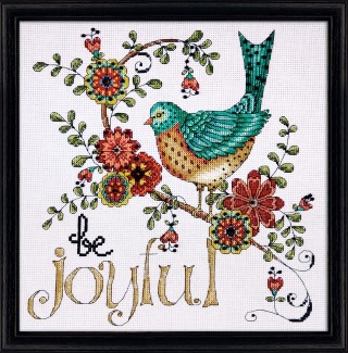 click here to view larger image of Heartfelt Be Joyful (counted cross stitch kit)