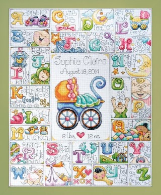 click here to view larger image of Baby ABC (counted cross stitch kit)
