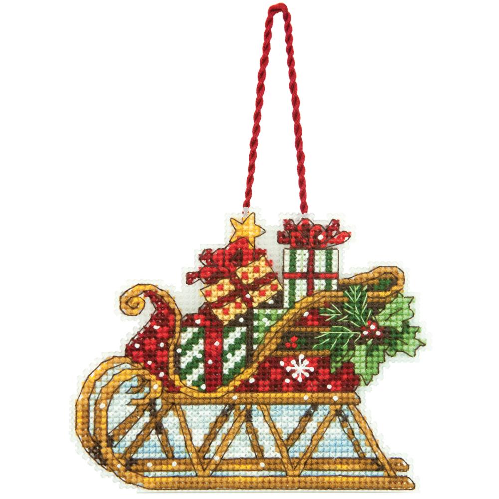 click here to view larger image of Sleigh Ornament (counted cross stitch kit)