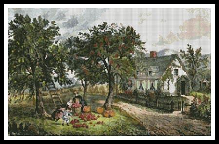 click here to view larger image of American Homestead in Autumn (chart)