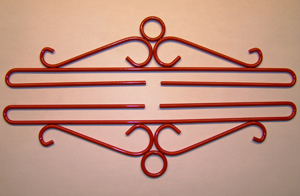Wrought Iron Bellpull - Red Finish