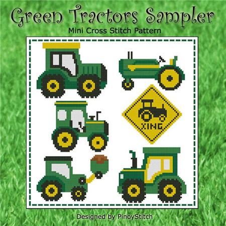 Green Tractors Sampler