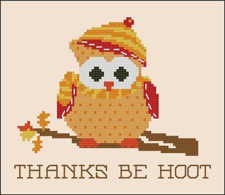click here to view larger image of Hooties Thanks Be Hoot Autumn (chart)