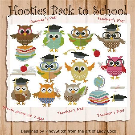 click here to view larger image of Hooties Back to School (chart)