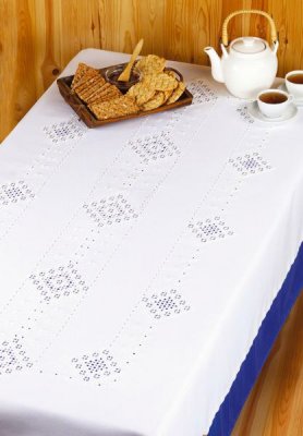 click here to view larger image of Hardanger Tablecloth (Hardanger and Cut Work)