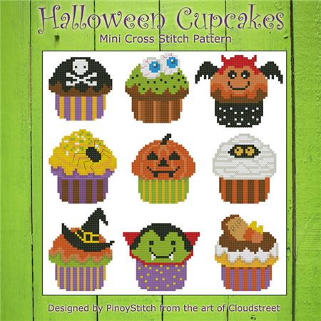 click here to view larger image of Halloween Cupcakes (chart)