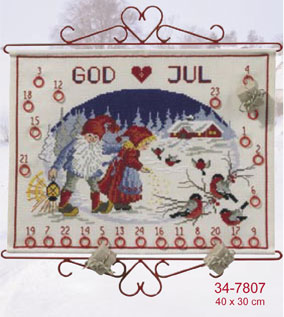click here to view larger image of Elf Winter Stroll (counted cross stitch kit)