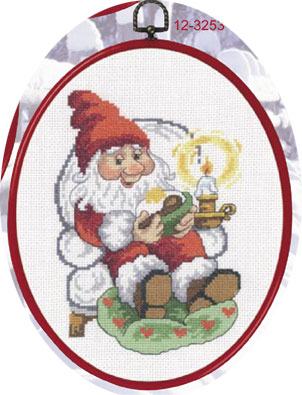 click here to view larger image of Relaxing Elf (counted cross stitch kit)