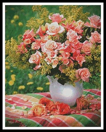 click here to view larger image of Peach Roses  (Carl Rosen) (chart)