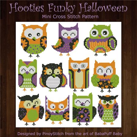 click here to view larger image of Hooties Funky Owls Halloween (chart)