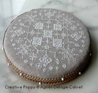 Round Pinkeep with White Lace