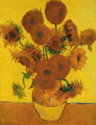 Bouquet of Sunflowers - Vincent Van Gogh (includes labels)