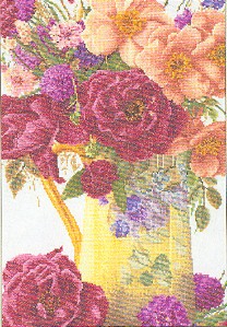 click here to view larger image of Roses - Linen (counted cross stitch kit)