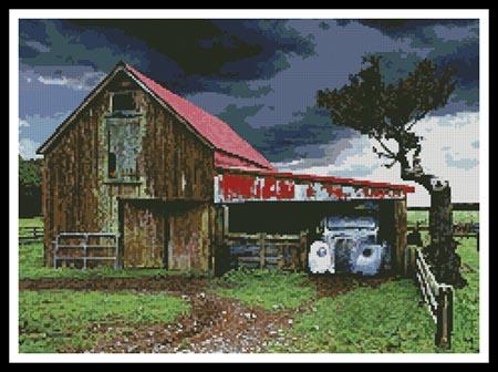 click here to view larger image of Old Barn in a Storm (chart)