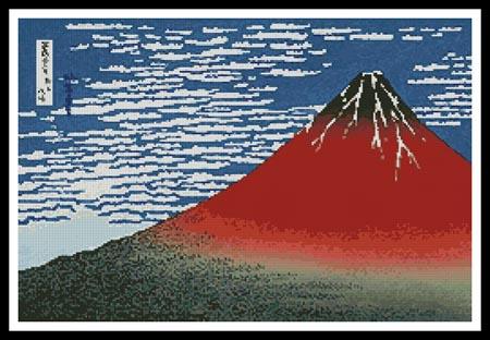 Mount Fuji in Clear Weather  (Katsushika Hokusai)