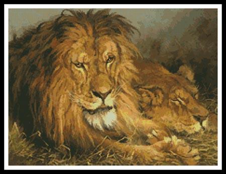 Lion and Lioness  (Geza Vastagh)