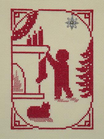 Hanging the Stocking Boy (includes 1 charm)