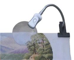 7 Inch Mini Clip-on Magnifier w/LED Light and Batteries